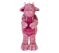 VFM e-Store - Gorgeous George Luxury Dragon Soft Toy - Two Tone - Perfect for Plush Lovers, Gift Ideas for Children - Pink - 30cm X 14cm