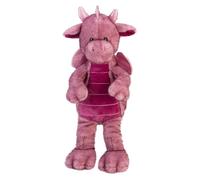 VFM e-Store - Gorgeous George Luxury Dragon Soft Toy - Two Tone - Perfect for Plush Lovers, Gift Ideas for Children - Pink - 40cm X 20cm