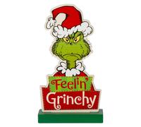 VFM e-Store - Grinch Christmas Decoration Festive Gift Ornament Dr Seuss Xmas Theme Fun Design - 16cm X 9cm Green X 1