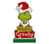 VFM e-Store - Grinch Christmas Decoration Festive Gift Ornament Dr Seuss Xmas Theme Fun Design - 16cm X 9cm Green X 1