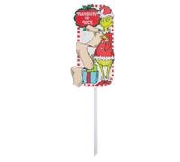VFM e-Store - Grinch Christmas Decorative Sign Festive Dr Seuss Xmas Theme - 43cm X 23cm Naughty Or Nice X 18 Pack