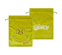 VFM e-Store - Grinch Christmas Santa Sack Festive Gift Present Bag Holder Dr Seuss Xmas Theme Fun Design - 70cm X 50cm Green X 1