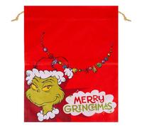VFM e-Store - Grinch Christmas Santa Sack Festive Gift Present Bag Holder Dr Seuss Xmas Theme Fun Design - 80cm X 60cm Red X 1