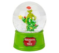 VFM e-Store - Grinch Christmas Snow Globe Festive Ornament Gift Dr Seuss Xmas Theme Fun Design - 10cm X 8cm Green X 1