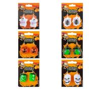 VFM e-Store - Halloween Flashing Earrings 1 Piece Mystery Bag Trick Or Treat Party Spooky Halloween Parties, Creepy, Fright , Costume, Fancy Dess Accessories and Props - Multicolour