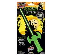 VFM e-Store - Halloween Glow Sword Prop Accessory Hallows Party, Trick Or Treat Spooky Halloween Parties, Creepy, Fright, Costume, Fancy Dess Accessories and Props - 25. 2cm Green