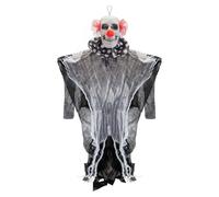 VFM e-Store - Halloween Skeleton Clown Hanging Decoration Trick Or Treat Party Spooky Halloween Parties, Creepy, Fright, Costume, Fancy Dess Accessories and Props - Multicolour