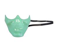 VFM e-Store - Halloween Skull Mask Glow In the Dark Hallows Party, Trick Or Treat Spooky Halloween Parties, Creepy, Fright, Costume, Fancy Dess Accessories and Props - 15. 5cm White
