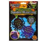 VFM e-Store - Halloween Spider Felt Weaving Craft Kit Trick Or Treat Party Spooky Halloween Parties, Creepy, Fright, Costume, Fancy Dess Accessories and Props - Multicolour