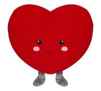 VFM e-Store Heart Pillow - Cute Pillows for Valentine's Day - 33cm X 39cm Heart Shaped Plush Cushion With Feet for Someone Special On Feb 14Th - Red Love Decor