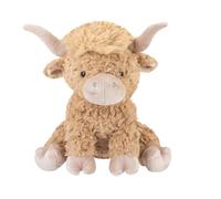 VFM e-Store - Highland Cow Soft Toy Huggable Farm Plush Great for Birthdays, Ideas - 40cm X 36cm Brown X 1