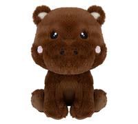 VFM e-Store - Hippo Kawaii Zoo Soft Toy - Bedroom Decoration - Perfect for Plush Lovers, Gift Ideas for Children - Brown - 25cm X 16cm