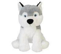VFM e-Store - Husky Eco Soft Toy - Planet Pals Animals - Perfect for Plush Lovers, Gift Ideas for Children - Grey - 20cm X 10cm