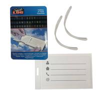 VFM e-Store Luggage Address Tags Self Laminating Travel Suitcase Bag 2 Piece in White VFM e-Store White