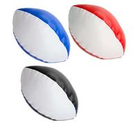 VFM e-Store - Mini Soft Rugby Ball Outdoor Games Summer Activity Classic Family Games, Kids and Adults - 20cm x 8cm Multi Coloured X 1