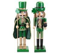 VFM e-Store - Nutcracker Luck Christmas Dec 1 X Varied Design Stocking Filler Xmas Present Celebration Festive Winter Ornaments - 41. 5X12. 2X10. 4cm Green
