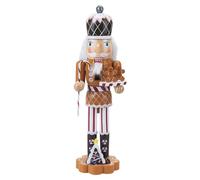 VFM e-Store - Nutcracker Wooden Gingerbread Christmas Decoration X 1 Stocking Filler Xmas Present Celebration Festive Winter Ornaments - 39X11. 2X9. 4cm 15 Inch