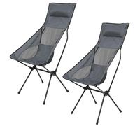 VFM e-Store Pack Away Outdoor Chair with Carry Bag (Gray) Pack of 2 in Grey VFM e-Store Grey