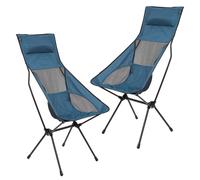 VFM e-Store Pack Away Outdoor Portable Camping Chair with Carry Bag (Blue) Pack of 2 in Blue VFM e-Store Blue