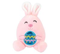 VFM e-Store - Pink Easter Bunny Soft Toy - 10cm Rabbit Toy, Cuddly Stuffed Animal With Shiny Egg, Bunny Teddy Plushie for Birthday, Valentine's, Cute and Huggable Plush