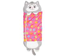 VFM e-Store Plush Animal Cushion Sleeping Bag Cat (135 X 50cm) in Pink | Size: 135 X 50 cm VFM e-Store Pink 135 X 50 cm