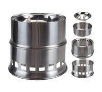 VFM e-Store Portable Camping Stove Solid Fuel, Firewood, Charcoal Silver VFM e-Store Silver