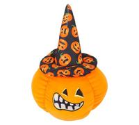 VFM e-Store - Pumpkin Soft Toy With Witches Hat Halloween Decoration Trick Or Treat Party Oranament - 23cm X 16cm Black X 1