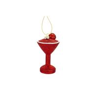 VFM e-Store Red Glitter Cocktail Decoration Hand Painted Hanging Christmas VFM e-Store Red