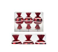 VFM e-Store Red & White 14cm Sweet Baubles Candy Cane (3 Pack) - Christmas Decorations VFM e-Store Red