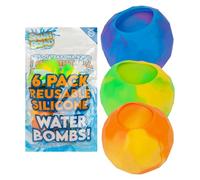 VFM e-Store - Reusable Silicone Water Bombs Outdoor Swimming Summer Activity Bath Classic Family Games, Kids and Adults - 26.7cm X 14.2cm Multi Coloured X 6