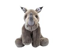 VFM e-Store - Rhino Premium Soft Toy - Wildlife Zoo Animals - Perfect for Plush Lovers, Gift Ideas for Children - Grey - 30cm X 12cm