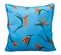 VFM e-Store Scatter Cushion Birds Of Paradise Design Piping Edge Soft Blue VFM e-Store Blue