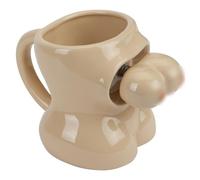 VFM e-Store - Shaking Boobs Wobble Mug - Funny Hot Drink Cup - Perfect for Coffee and Tea Lovers, Gift Ideas - Beige - 12cm X 10cm