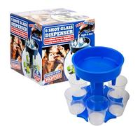 VFM e-Store - Shot Buddy Multiple Drink Dispenser for Parties - Plastic Shot Glasses Holder - Multi Liquor Fun - Ideal for Hen Do, Stag Do, Celebrations - Includes Glasses Plastic