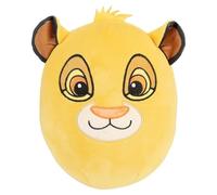 VFM e-Store - Simba Oval Pillow - Kids Movie Character Cushion - Great for Bedroom Decor, Gift Ideas for Children - Yellow - 22cm X 16cm
