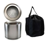 VFM e-Store Smokeless Firepit Heat Resistant Base Portable 38cm x 32cm Silver X 1 | Size: 38 cm x 32 cm VFM e-Store Silver 38 cm x 32 cm