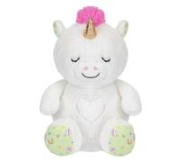VFM e-Store - Snoozies Sleepy Unicorn Soft Toy - With Breathing - Perfect for Soft Toy Lovers, Gift Ideas for Children - White - 30cm X 16cm