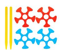 VFM e-Store - Spin Toss Game Outdoor Games Summer Activity Classic Family Games, Kids and Adults - 28cm X 38cm Red Blue X 2