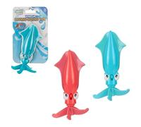 VFM e-Store - Squid Diving Propeller Toy Wind Up Action Outdoor Summer Activity Bath Classic Family Games, Kids and Adults - 21.5cm X 12cm Blue Or Pink X 2