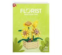 VFM e-Store - Sunflower Building Block Bouquet Set Creative Play for Children and Adults Birthday 26cm X 20cm Multicolour X 1