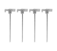 Tent Pegs Glow In The Dark Secure To Ground 4. 5Cm X 18Cm Silver X 1 Pack Of 4