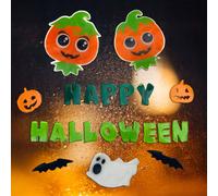 VFM e-Store The Boo Crew Halloween Gel Window Stickers Pumpkin Wall Decoration VFM e-Store Multicolor