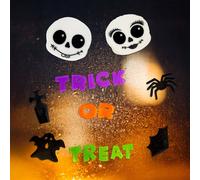 VFM e-Store The Boo Crew Halloween Gel Window Stickers Skeleton Wall Decoration VFM e-Store Multicolor