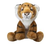 VFM e-Store - Tiger Premium Soft Toy - Wildlife Zoo Animals - Perfect for Plush Lovers, Gift Ideas for Children - Orange - 30cm X 12cm
