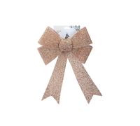 VFM e-Store Tinsel Bow Light Up Christmas Decoration X 1 29cm x 43cm x 10cm Rose Gold | Size: 29 cm x 43 cm x 10 cm VFM e-Store Gold 29 cm x 43 cm x 10 cm