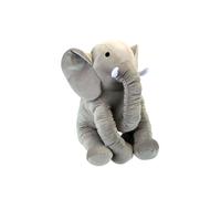 VFM e-Store Ultrasoft 30cm Grey Elephant Luxury Pastel Ruffled Plush Cuddly Toy VFM e-Store Multicolor
