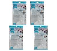 VFM e-Store - Vacuum Bag for Home Great for House Cleaning, Chores - 50cm X 60cm Clear X 4