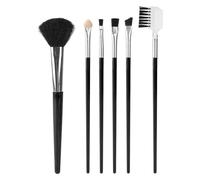 VFM e-Store - Valentines 6Pc Makeup Brush Set Decoration - Gift for Someone Special On Feb 14Th - 16cm X 6 Pack Black X 6