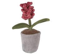 VFM e-Store - Valentines Foxglove In Pot Ornamental Plush Decoration - Gift for Someone Special On Feb 14Th - 24cm X 14cm Red X 1