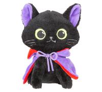 VFM e-Store Vampire Cat Soft Toy Halloween Decoration 14cm x 10cm Black X 1 | Size: 14 cm x 10 cm VFM e-Store Black 14 cm x 10 cm